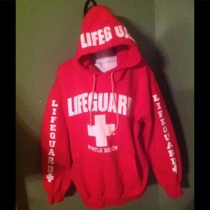 Lifeguard Sweatshirt red Myrtle Beach XL